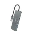 Hub USB 3.2 Aisens A106-0696  2xUSB  2xUSB Tipo-C  Gris