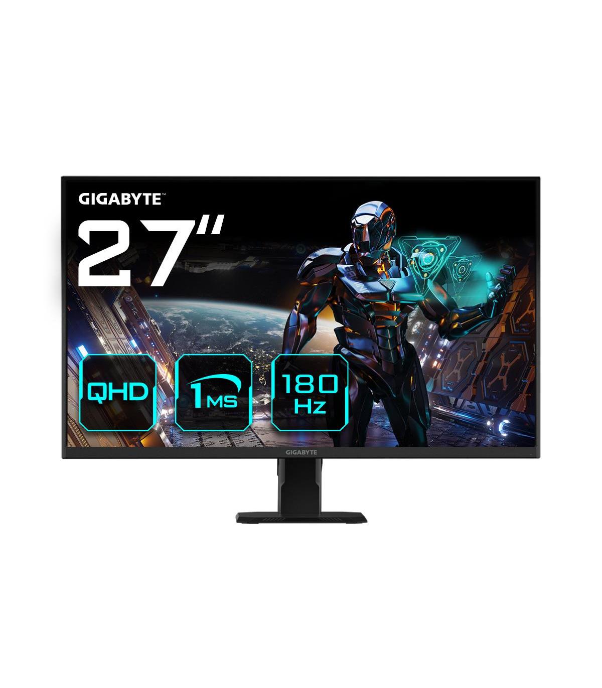 GIGABYTE GS27QA 27" Monitor De Juego QHD - 2560 X 1440 (QHD), 180Hz, 1ms, 300 Cd m2, FreeSync, HDR Ready, HDMI 2.0, Displayport