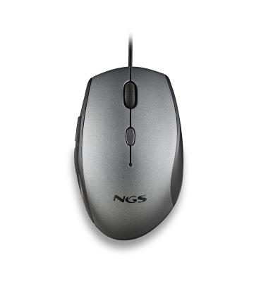 NGS WIRED ERGO SILENT MOUSE + USB TYPE C ADAP GRAY