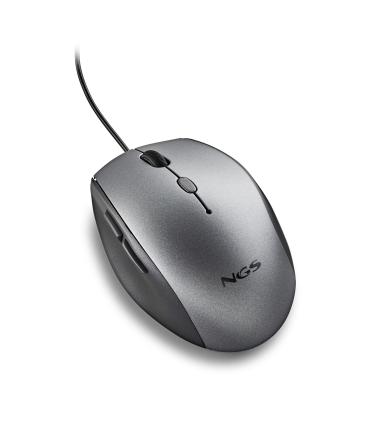 NGS WIRED ERGO SILENT MOUSE + USB TYPE C ADAP GRAY