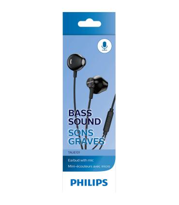 Auriculares Intrauditivos Philips TAUE101BK 00  Jack 3.5  Negros