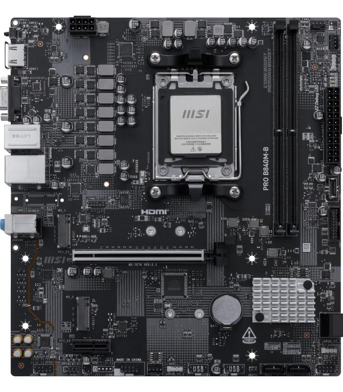 MSI Placa Base PRO B840M-B DDR5 MATX