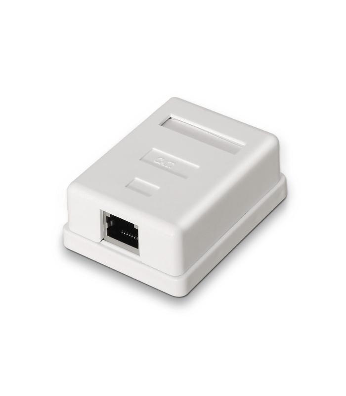 ROSETA DE SUPERFICIE AISENS RJ45 CAT.6 FTP 1 TOMA BLANCO
