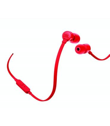 Auriculares Intrauditivos JBL T110  Con Micrfono  Jack 3.5  Rojos