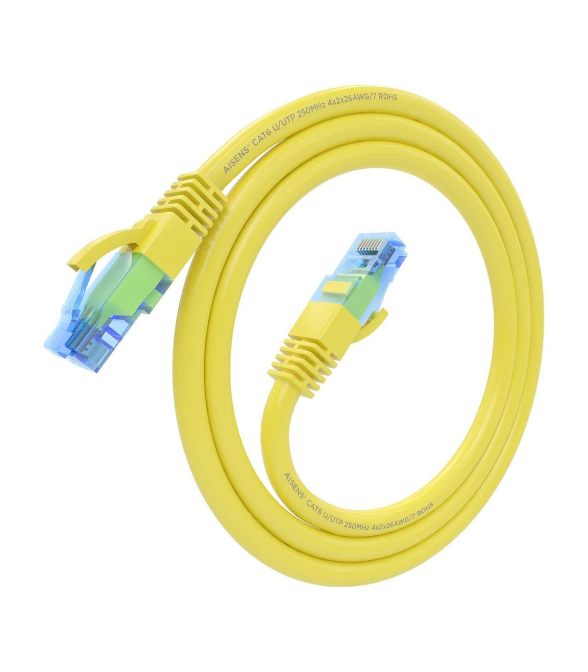 Cable De Red RJ45 AWG26 CCA UTP Aisens A135-0831 Cat.6  50cm  Amarillo