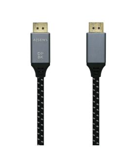 CABLE AISENS DISPLAYPORT V1.4 8K60HZ DP M-DP M GRIS NEGRO 1.5M