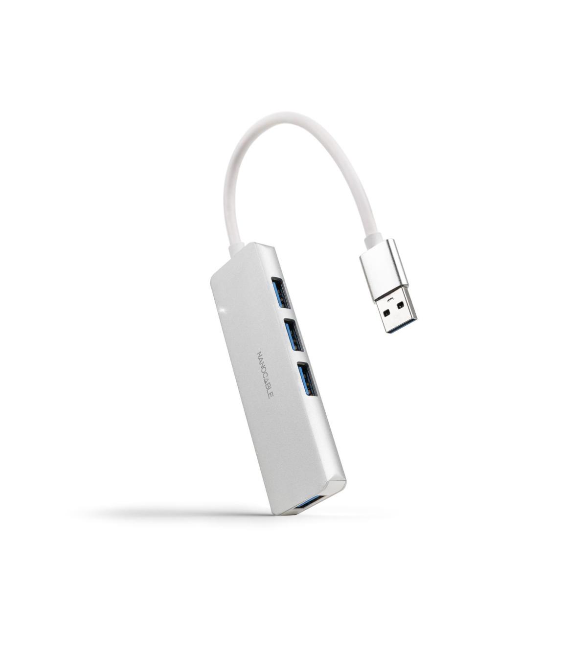 Nanocable Hub USB 3.0 4 X USB 3.0 10cm. Gris
