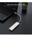 Nanocable Hub USB 3.0 4 X USB 3.0 10cm. Gris