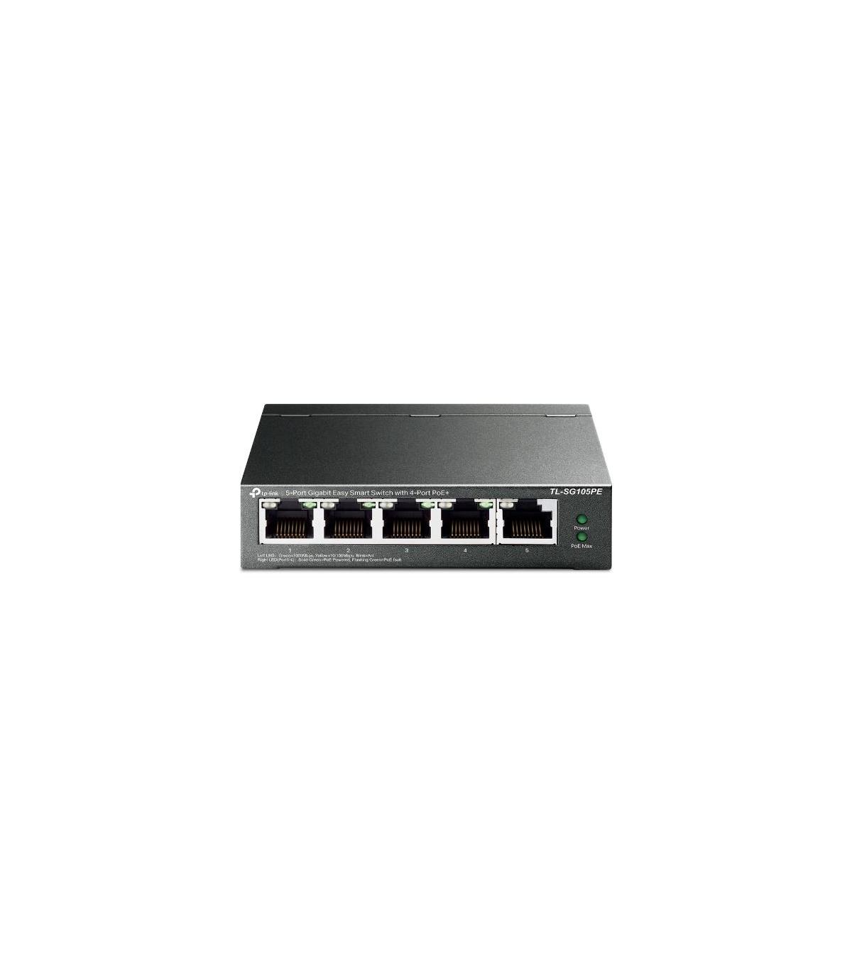 Switch TP-Link TL-SG105PE 5 Puertos  RJ-45 10 100 1000 PoE