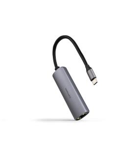 Hub USB Tipo-C 3.1 Nanocable 10.16.4603  1xUSB Tipo-C PD  1xRJ45  Gris