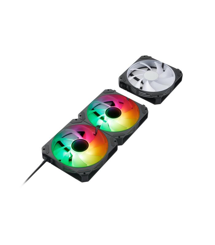 VENTILADOR CAJA ADICIONAL 12 ABYSM GAMING ARCLIGHT2.0 ARGB NEGRO PACK3 AB311001B
