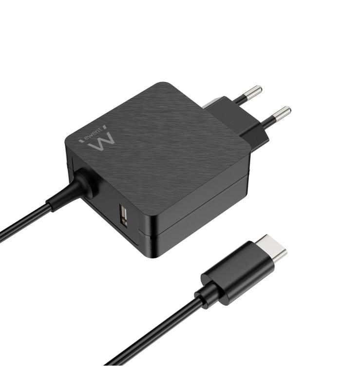 EWENT Cargador USB-C PD 45W +Puerto Usb-A