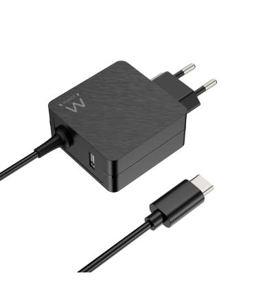 EWENT Cargador USB-C PD 45W +Puerto Usb-A