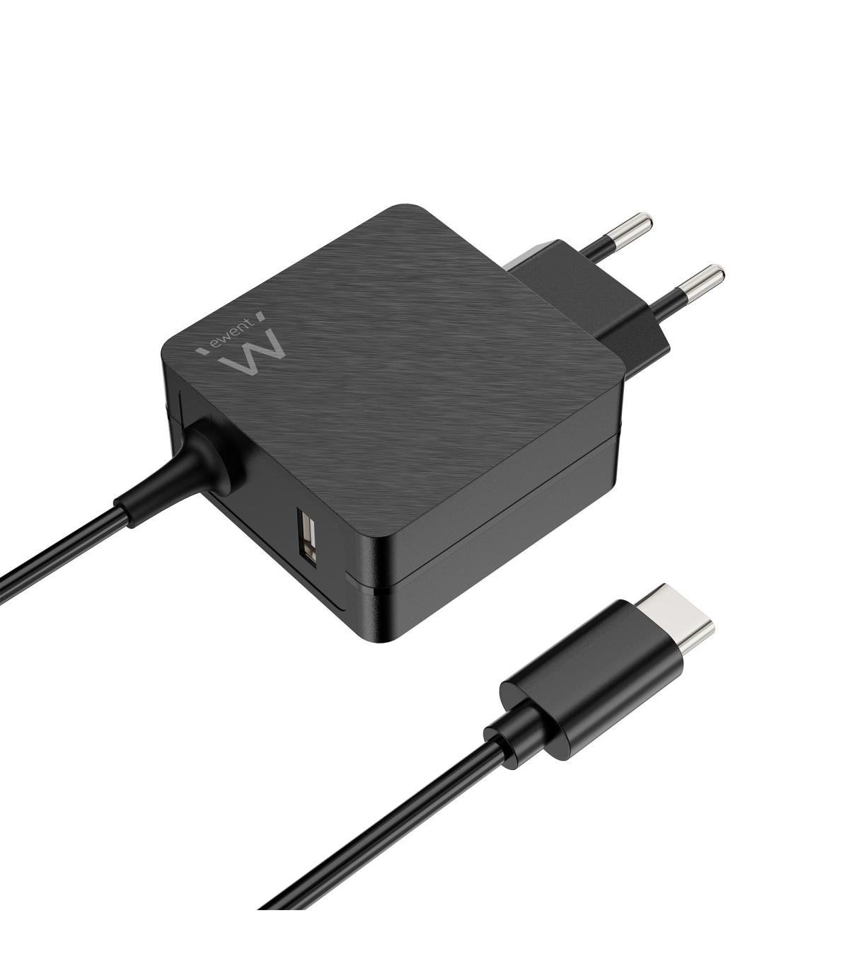 EWENT Cargador USB-C PD 45W +Puerto Usb-A