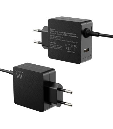 EWENT Cargador USB-C PD 45W +Puerto Usb-A