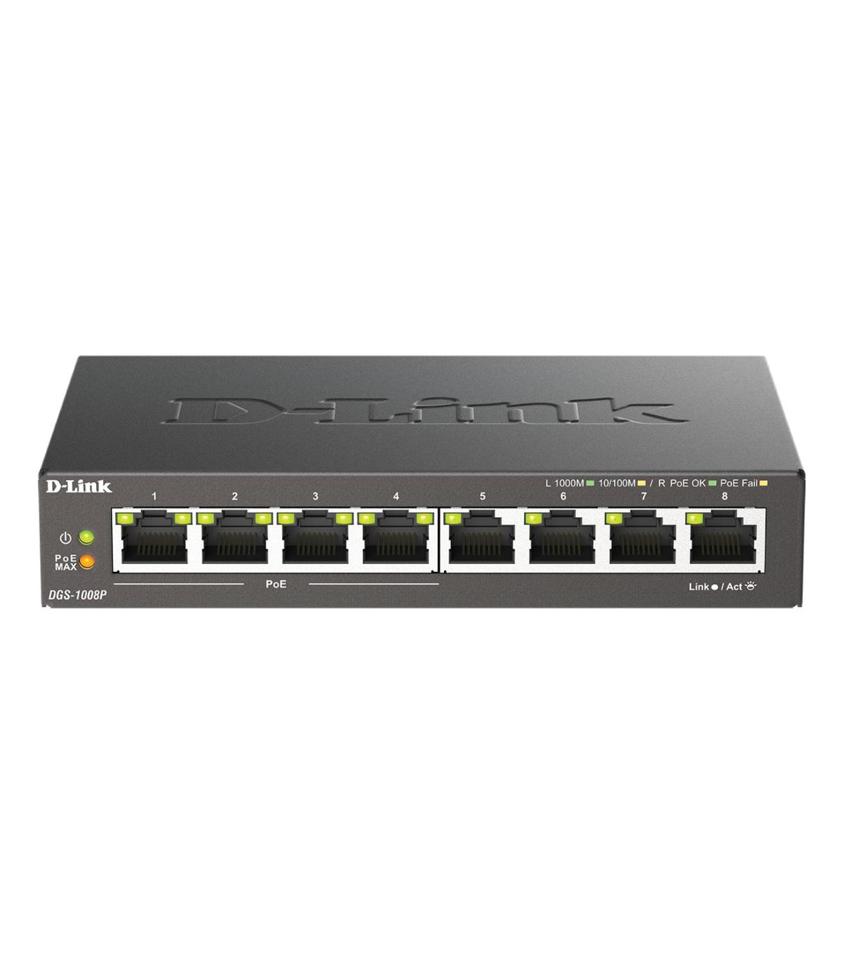 D-Link DGS-1008P Switch 8xGB 4xPoE