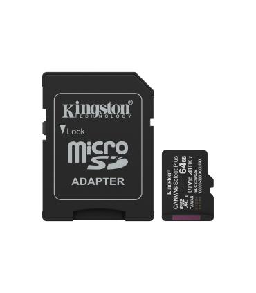 Kingston Technology 64GB MicroSDXC Canvas Select Plus Gen3 100MB s A1 (Incluye Adaptador De SD)
