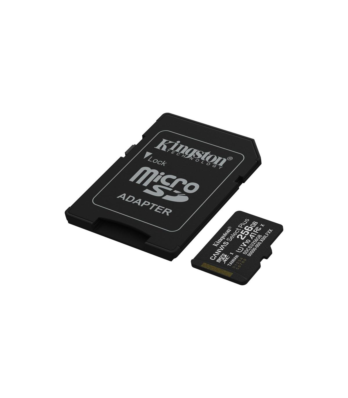 Kingston Technology 256GB MicroSDXC Canvas Select Plus Gen3 150MB s A1 (Incluye Adaptador De SD)