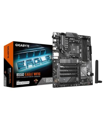 GIGABYTE B550 EAGLE WIFI6 Placa Base - Procesadores AMD Ryzen Serie 5000 G, VRM De 10+3+1 Fases, Hasta 3200 MHz DDR4, 1xPCIe 4.0