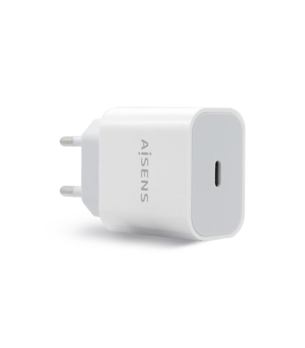 CARGADOR USB-C AISENS PD3.0 1 PUERTO 1xUSB-C 20W BLANCO