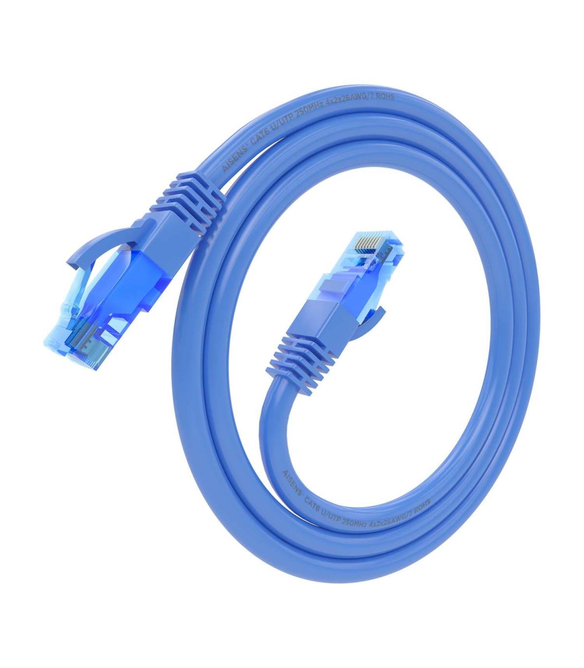 Cable De Red RJ45 AWG26 CCA UTP Aisens A135-0798 Cat.6  75cm  Azul
