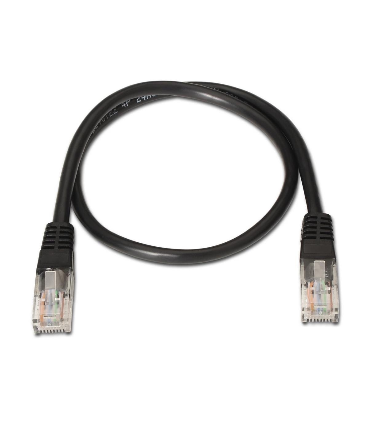 CABLE RED AISENS LATIGUILLO RJ45 CAT.6 UTP AWG24 NEGRO 2.0M