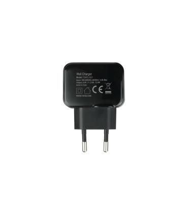 CARGADOR  USB TOOQ PARED 5V 2.4 A NEGRO TQWC-1S01