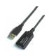Cable Alargador USB 2.0 Aisens A101-0018  USB Macho - USB Hembra  Hasta 2.5W  60Mbps  5m  Negro