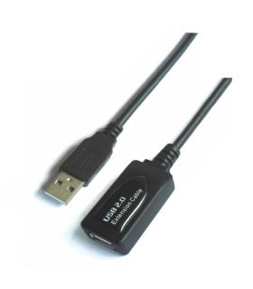 Cable Alargador USB 2.0 Aisens A101-0018  USB Macho - USB Hembra  Hasta 2.5W  60Mbps  5m  Negro