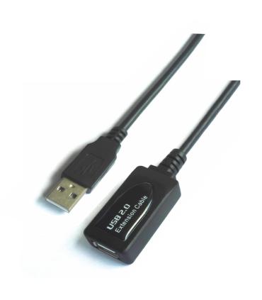 Cable Alargador USB 2.0 Aisens A101-0018  USB Macho - USB Hembra  Hasta 2.5W  60Mbps  5m  Negro