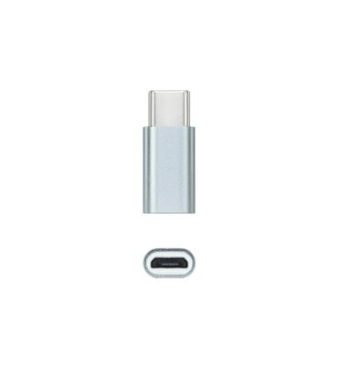 Adaptador Nanocable 10.02.0011  USB Tipo-C Macho - MicroUSB Hembra