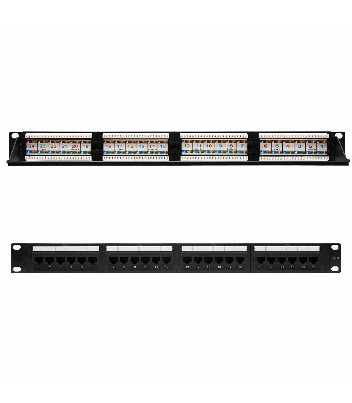 Patch Panel Nanocable 10.21.3124  24 Puertos  Cat.6  Altura 1U