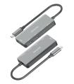 Hub USB Tipo-C Aisens A109-0946  2xUSB  2xUSB Tipo-C  1xUSB Tipo-C PD  Gris