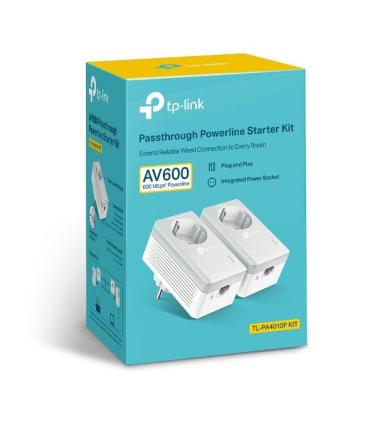 Adaptador Powerline TP-Link TL-PA4010P KIT 600Mbps  Alcance 300m  Pack De 2