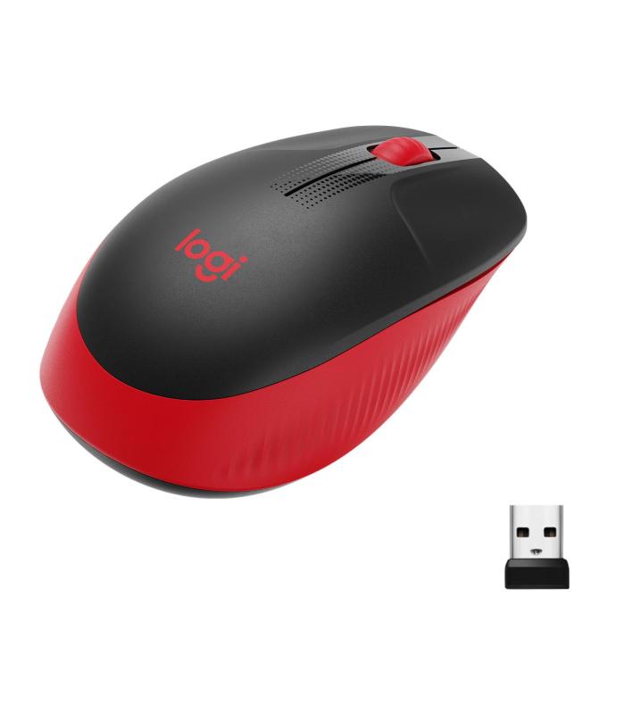 Ratn Inalmbrico Logitech M190  Hasta 1000 DPI  Rojo