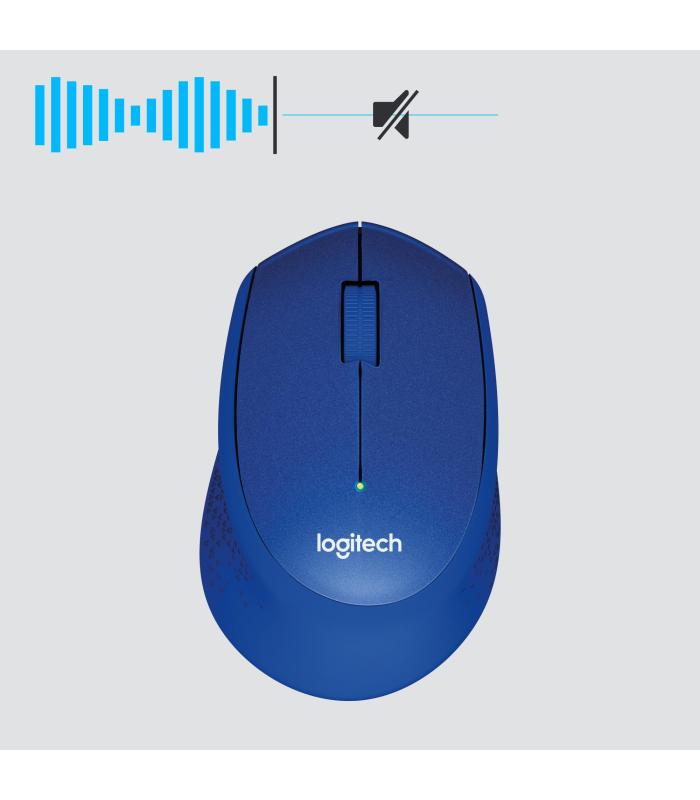 Ratn Inalmbrico Logitech M330 Silent Plus  Hasta 1000 DPI  Azul