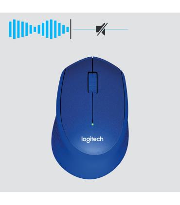 Ratn Inalmbrico Logitech M330 Silent Plus  Hasta 1000 DPI  Azul