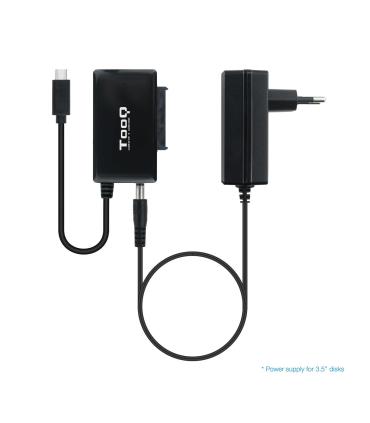 Adaptador Para Discos Duros 2.5' 3.5' TooQ TQHDA-02C  USB Tipo-C Macho - SATA