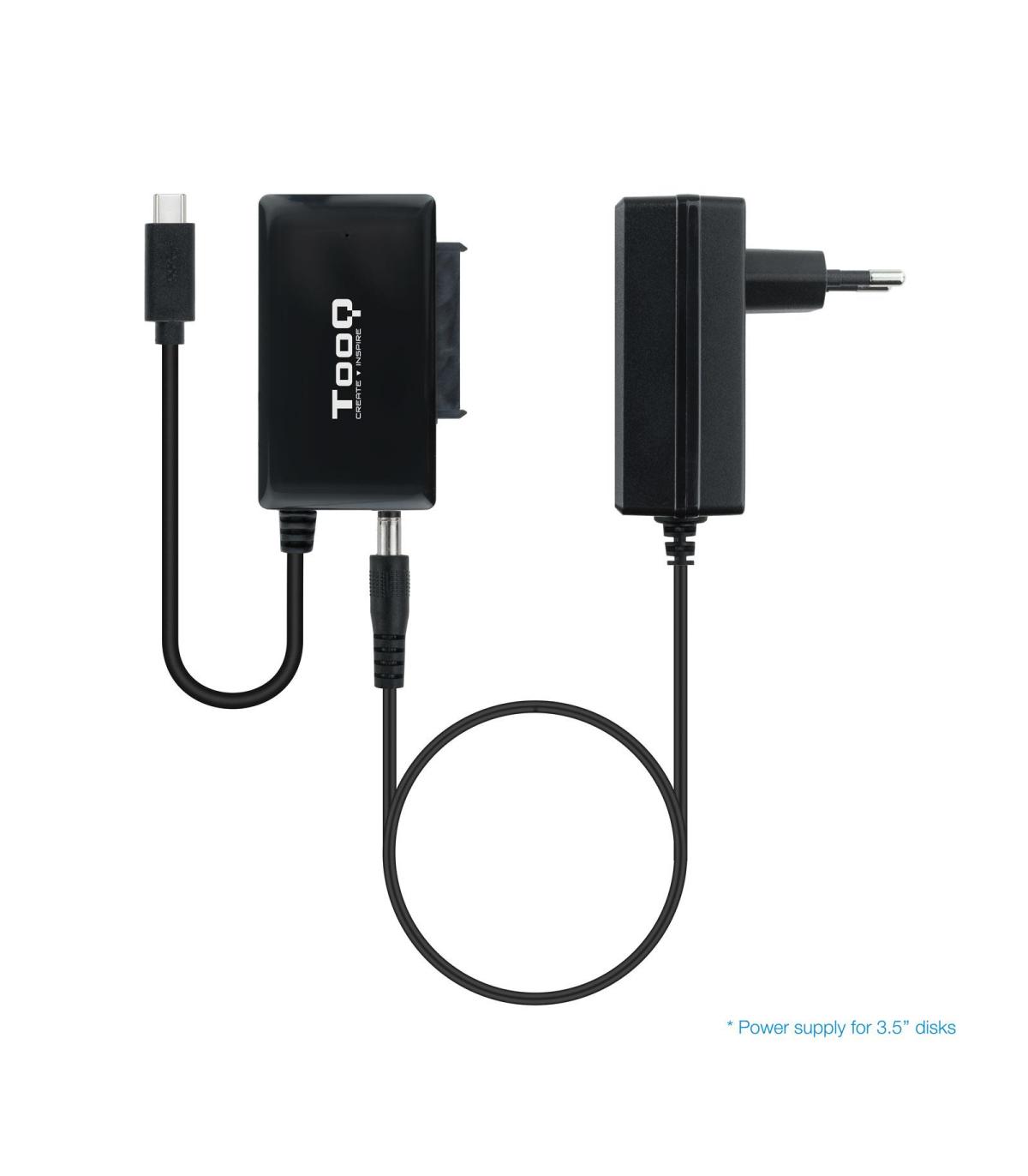 Adaptador Para Discos Duros 2.5' 3.5' TooQ TQHDA-02C  USB Tipo-C Macho - SATA