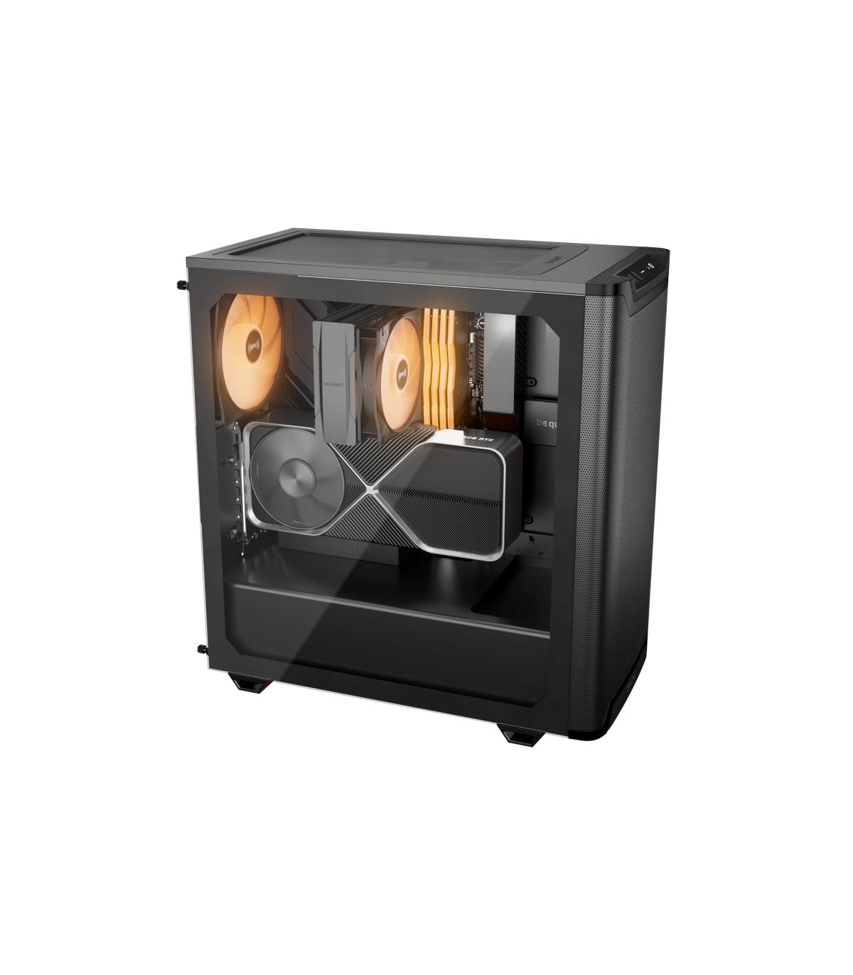 CAJA BEQUIET PURE BASE 501 DX 3XVENT 140 MM S N NEGRO