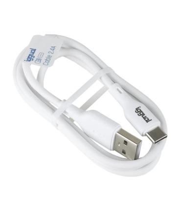 Iggual Cable USB-A USB-C 100 Cm Blanco