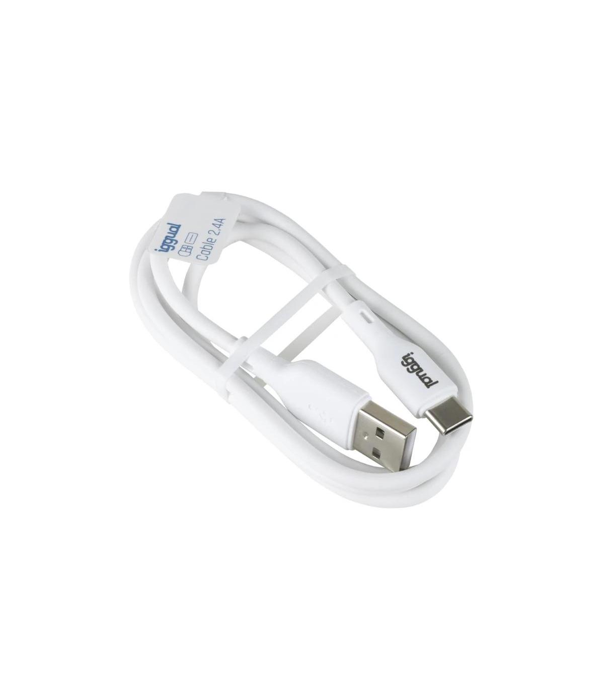 Iggual Cable USB-A USB-C 100 Cm Blanco