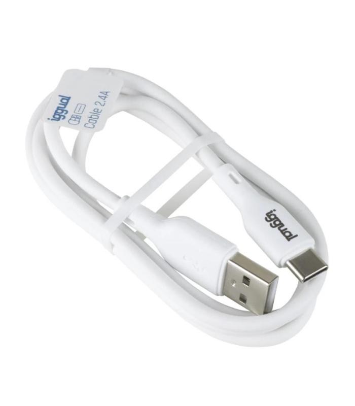 Iggual Cable USB-A USB-C 100 Cm Blanco