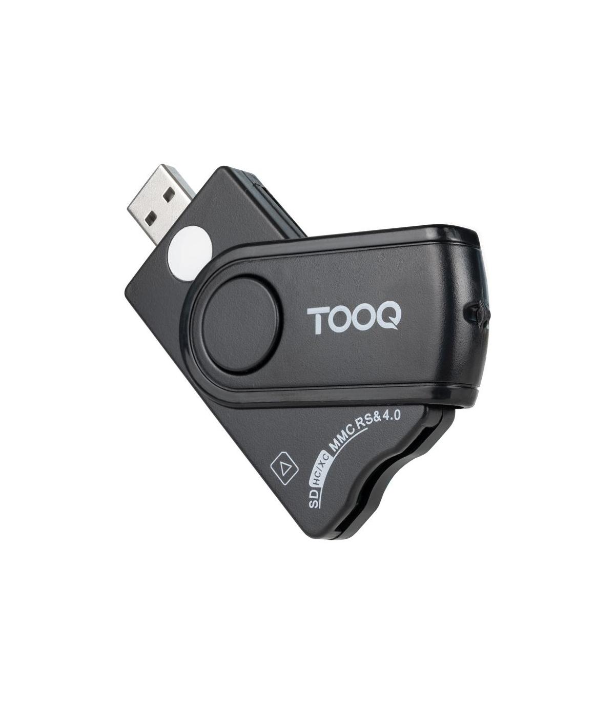 Lector De DNI, Tarjetas Inteligentes, SD Y MicroSD TooQ TQR-3012B  USB 2.0  Negro