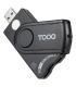 Lector De DNI, Tarjetas Inteligentes, SD Y MicroSD TooQ TQR-3012B  USB 2.0  Negro