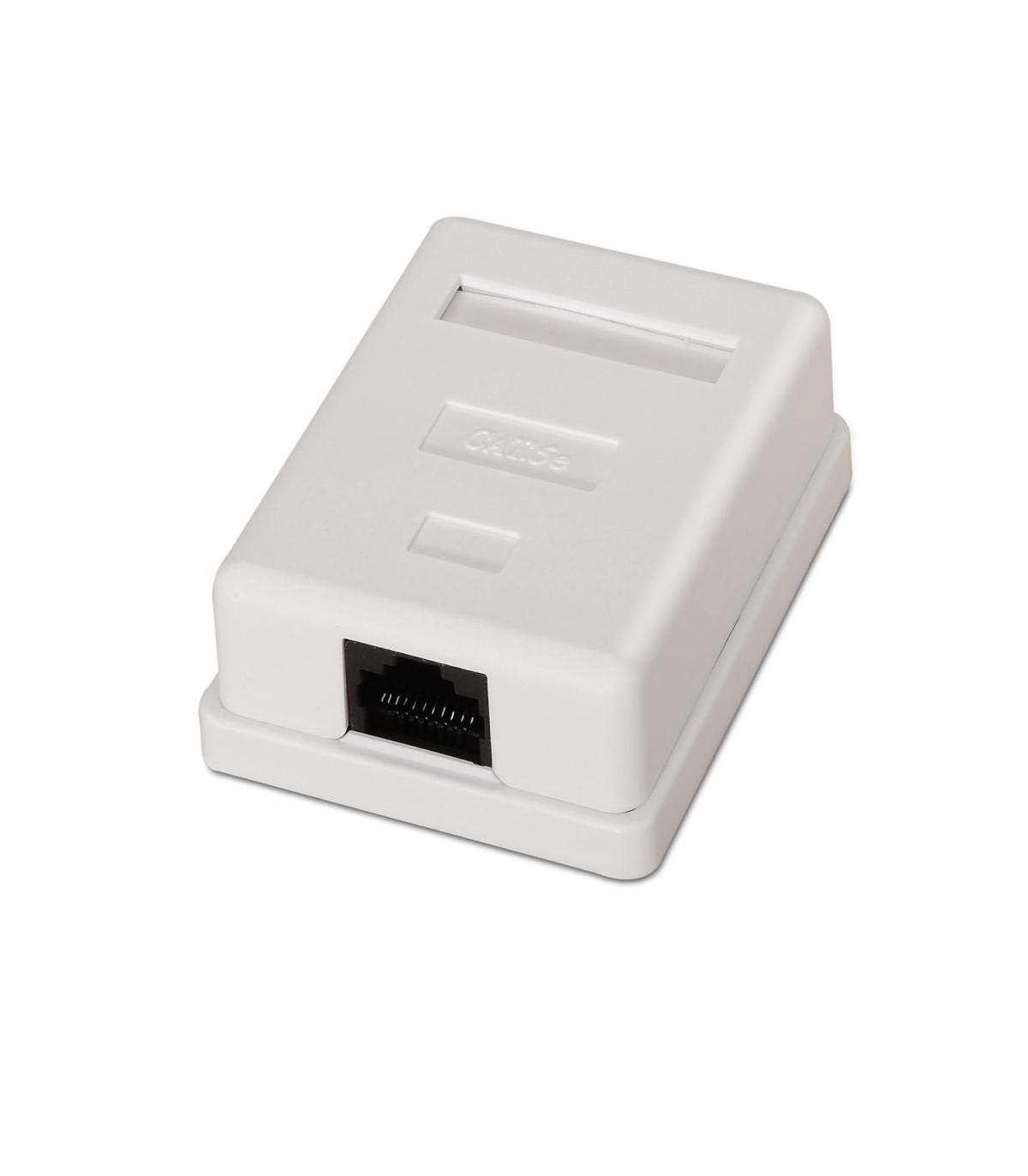 ROSETA DE SUPERFICIE AISENS RJ45 CAT.5E UTP 1 TOMA BLANCO
