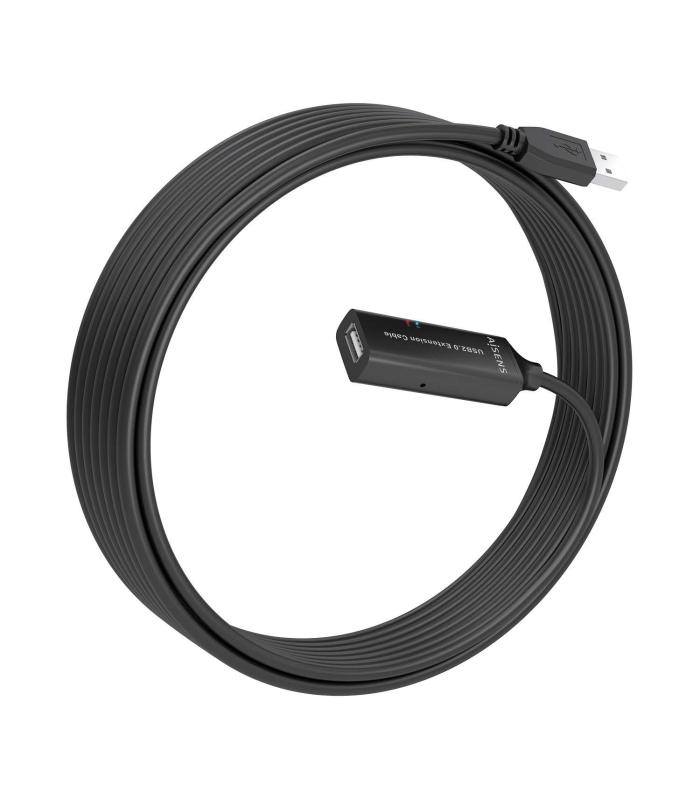 CABLE AISENS USB 2.0 PROLONGADOR AMPLIFICADOR A M-A H NEGRO 10M