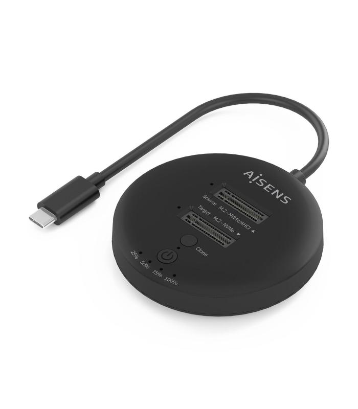 Dock USB 3.2 Gen2 Tipo-C Para SSD M.2 NVMe Aisens ASDS-2M2N05-BK  Gris