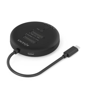 Dock USB 3.2 Gen2 Tipo-C Para SSD M.2 NVMe Aisens ASDS-2M2N05-BK  Gris