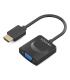Conversor Aisens A122-0947  HDMI Macho - SVGA Hembra  15cm  Negro